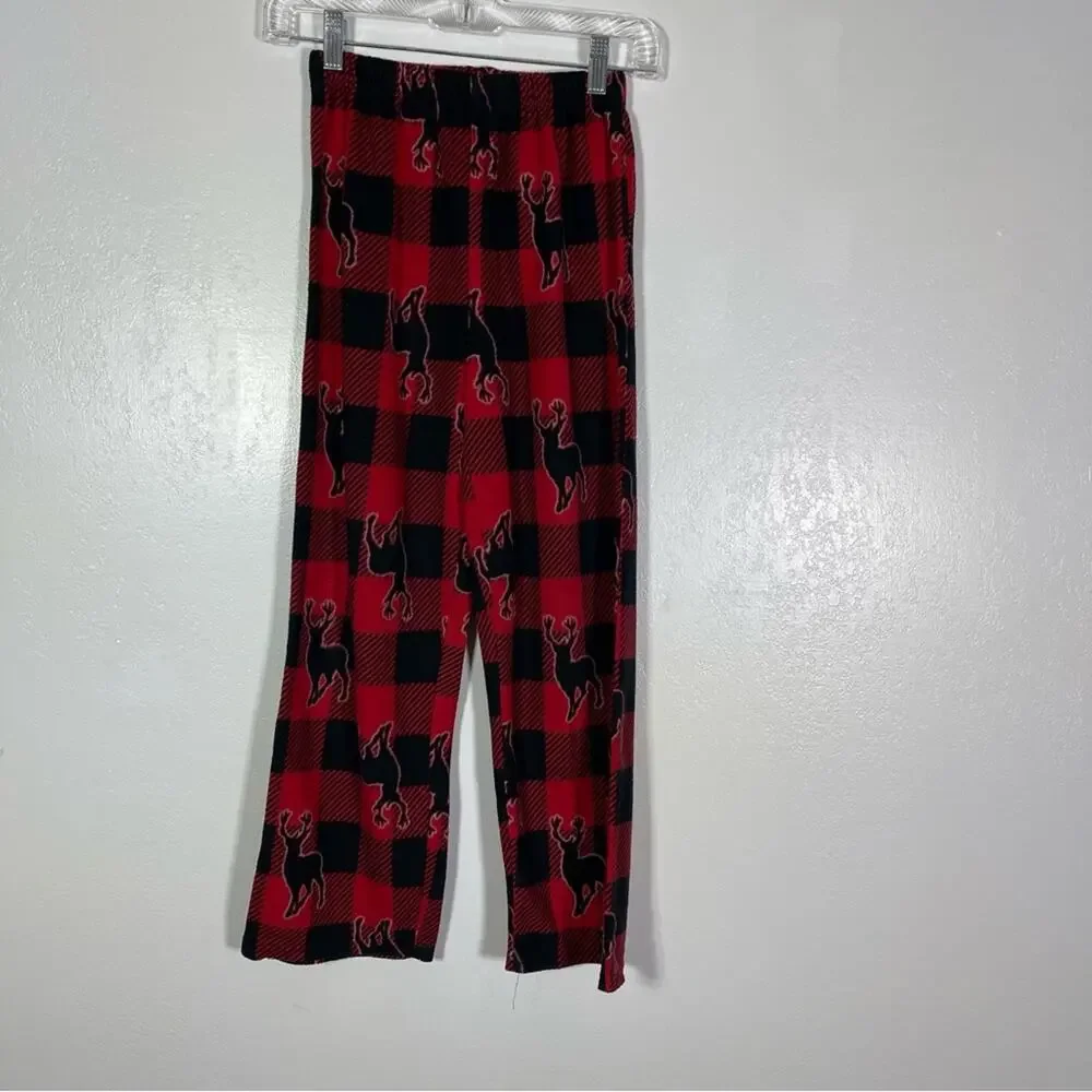 Komar Fleece, Buffalo Plaid Pajama Set. Size L (10/12). Excellent condition!